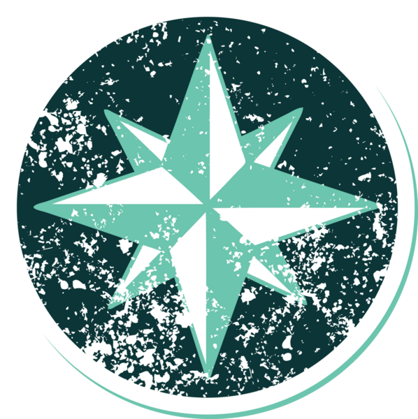 Bir insan tarafından çizilmiş bir yıldızın sembolik dövmeli görüntüsü