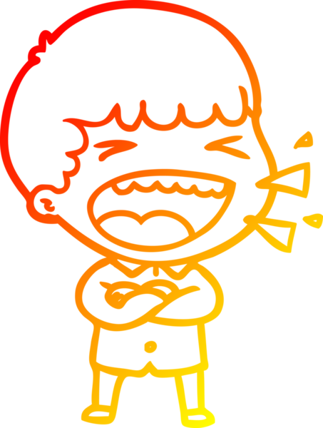 Bir insan tarafından çizilmiş gülen adamın sıcak çizgi çizimi.