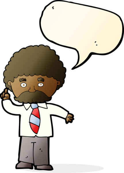 Bir insan tarafından çizilmiş konuşma balonu olan çizgi film öğretmeni.