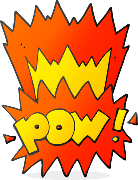 Bir insan tarafından çizilmiş serbest çizim pow sembolü