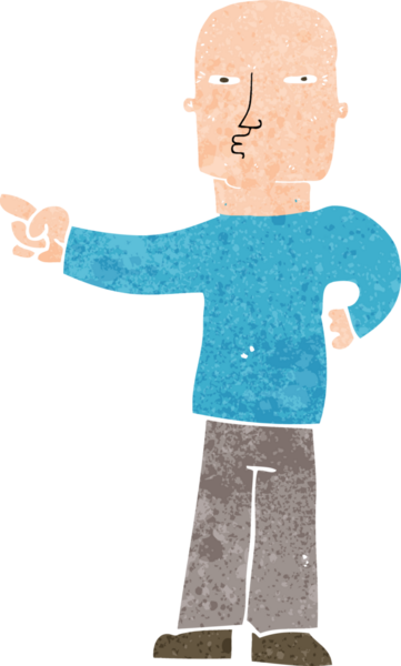 Bir insan tarafından çizilmiş çizgi filmdeki adam.