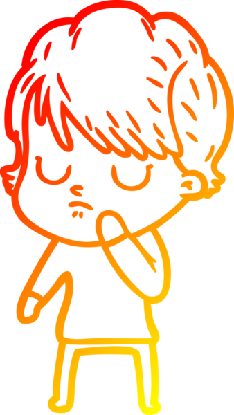 Bir insan tarafından çizilmiş bir karikatür kadın çizimi