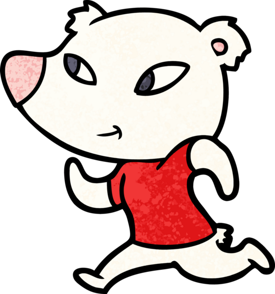 Bir insan tarafından çizilmiş kutup ayısı karikatürü