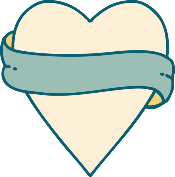 Bir insan tarafından çizilmiş kalp ve bayrağın ikonik dövme şekli