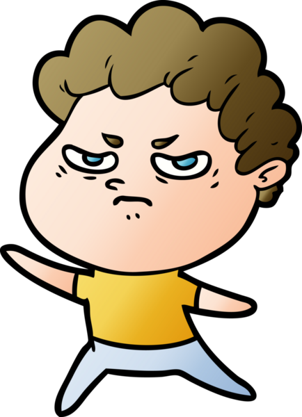 Bir insan tarafından çizilmiş kızgın bir adam.