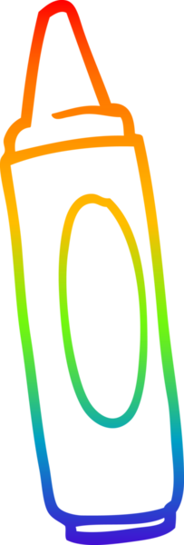 gökkuşağı gradyan çizgi çizimi bir insan tarafından çizilmiş renkli boya kalemi