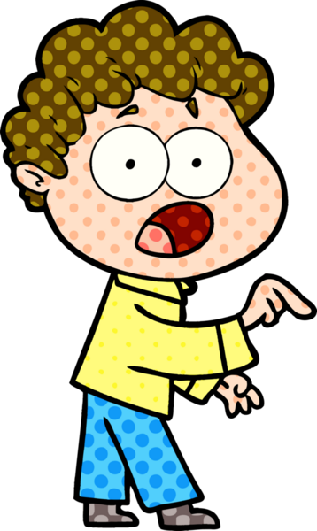 Bir insan tarafından çizilmiş bir karikatür adamı şaşkınlıkla nefes nefese kaldı.