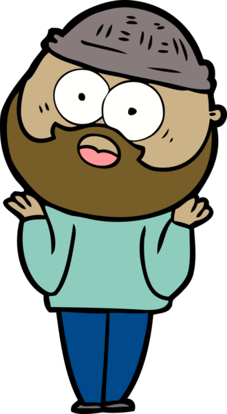 Bir insan tarafından çizilmiş sakallı bir adam.