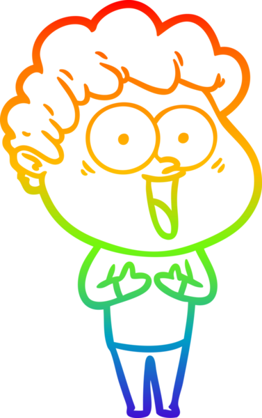 Bir insan tarafından çizilmiş mutlu bir adamın çizgi çizimi.