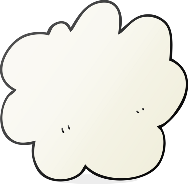 Bir insan tarafından çizilmiş serbest çizim karikatür dekoratif bulut ögesi