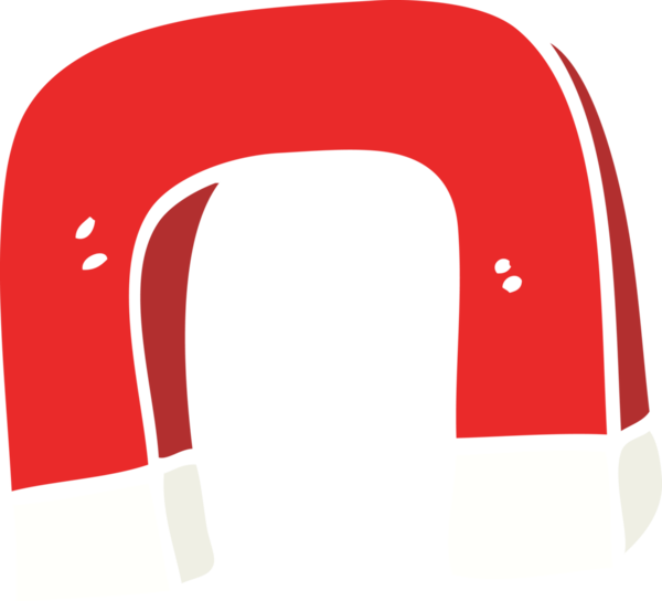 bir insan tarafından çizilmiş düz renk çizim karikatürü mıknatısı