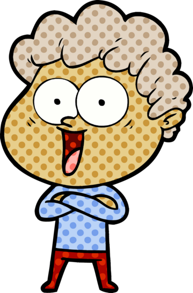 Bir insan tarafından çizilmiş mutlu bir adam.