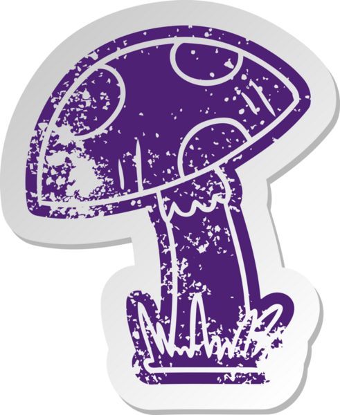 Bir insan tarafından çizilmiş kurbağa dışkısının eski bir karikatür çıkartması.