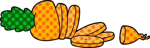 Bir insan tarafından çizilmiş havuç.