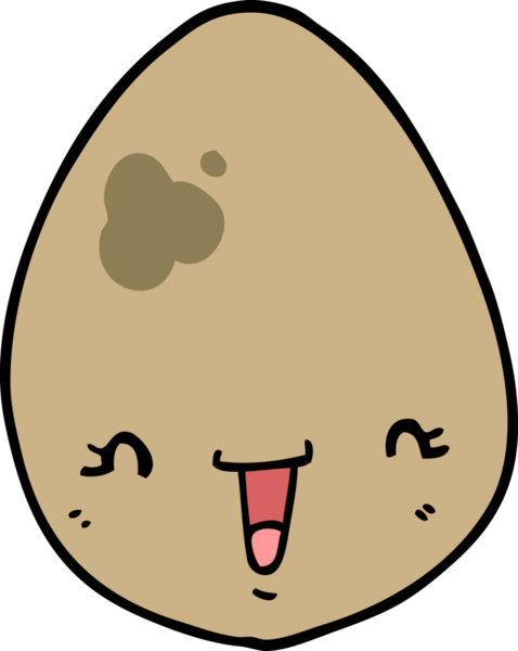 bir insan tarafından çizilmiş karikatür yumurtası
