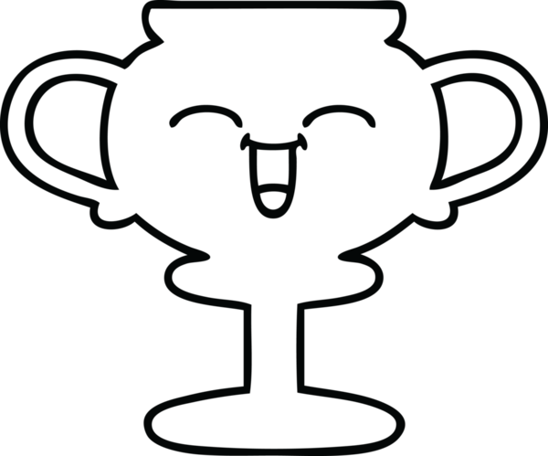 Bir insan tarafından çizilmiş bir kupanın çizgi çizimi