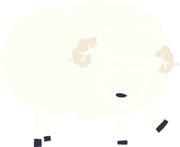 Bir insan tarafından çizilmiş şirin koyunlar.