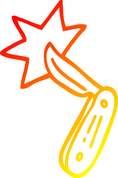 Bir insan tarafından çizilmiş karikatür çakısı çizimi