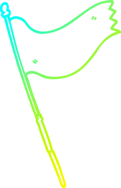 Bir insan tarafından çizilen bayrağın soğuk gradyan çizgisi.