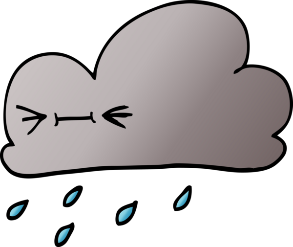 karikatür mutlu gri bulut bir insan tarafından çizilmiş