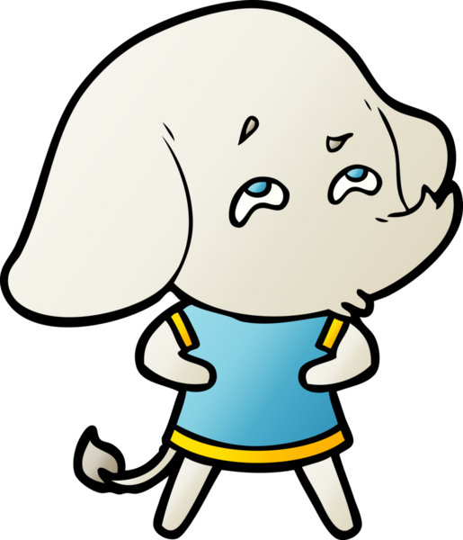 Bir insan tarafından çizilmiş karikatür fili