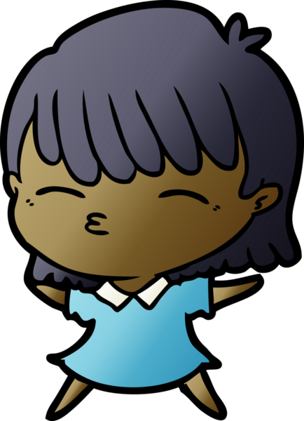 Bir insan tarafından çizilmiş karikatür kadın.