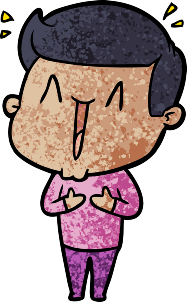 Bir insan tarafından çizilmiş mutlu bir adam.