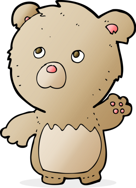 Bir insan tarafından çizilmiş oyuncak ayı.