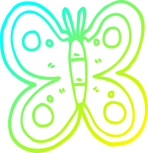 Bir insan tarafından çizilmiş kocaman bir kelebeğin soğuk çizgi çizimi.