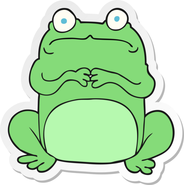 Bir insan tarafından çizilmiş bir karikatür çıkartması.