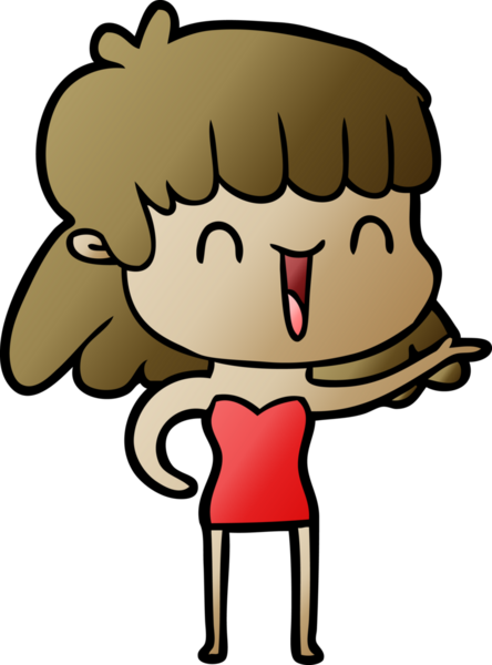 Bir insan tarafından çizilmiş karikatür kadın.