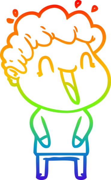 Bir insan tarafından çizilmiş mutlu bir adamın çizgi çizimi.