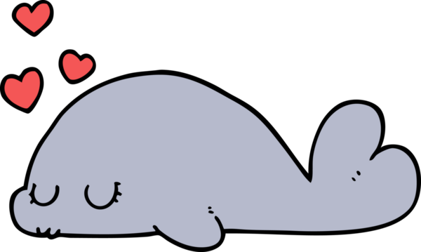 Bir insan tarafından çizilmiş sevimli çizgi film yunusu.