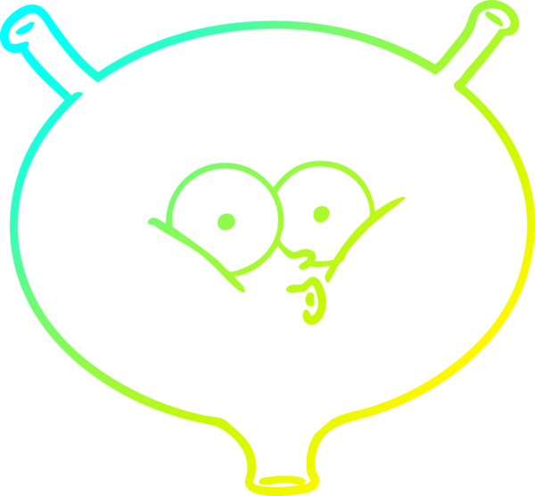 Bir insan tarafından çizilmiş bir karikatür mesanesi çizimi