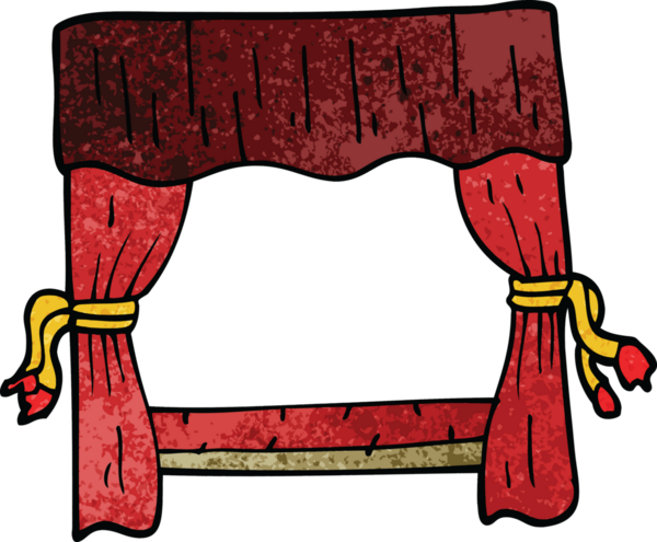 Bir insan tarafından çizilmiş karalama sahnesi perdeleri.