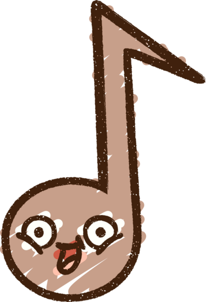 Bir insan tarafından çizilen Müzik Notu Tebeşiri