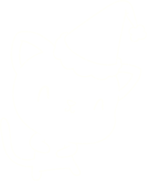 Bir insan tarafından çizilen Noel Kedisi Tebeşiri