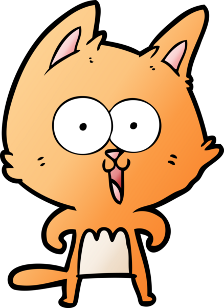 Bir insan tarafından çizilmiş komik çizgi film kedisi.