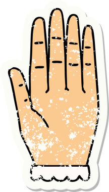 Bir insan tarafından çizilmiş geleneksel bir el dövmesi.