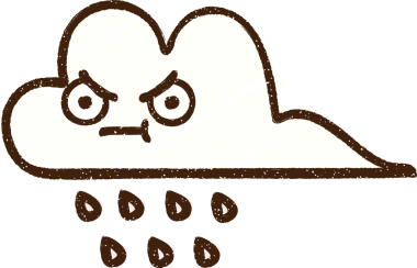 Bir insan tarafından çizilen Yağmur Bulutu Tebeşiri