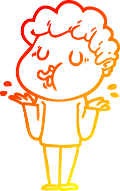 Bir insan tarafından çizilmiş, çizgi film karakteri.