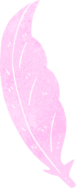 bir insan tarafından çizilmiş karikatür tüyü