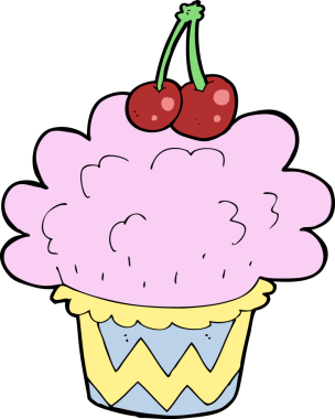 Bir insan tarafından çizilmiş bir kek.