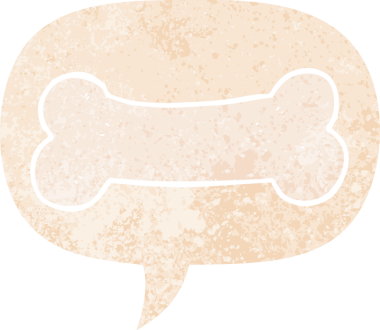 bir insan tarafından çizilmiş konuşma baloncuklu çizgi film kemiği