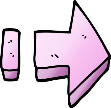 Bir insan tarafından çizilmiş karalama işaretli ok