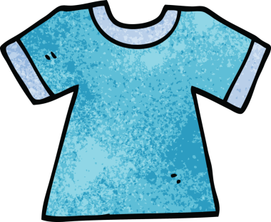 bir insan tarafından çizilmiş karikatür tişörtü