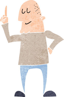 Çizgi filmdeki adam bir insan tarafından çizilmiş.