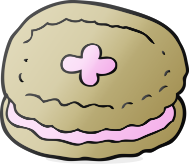 Bir insan tarafından çizilmiş serbest çizgi film bisküvisi.