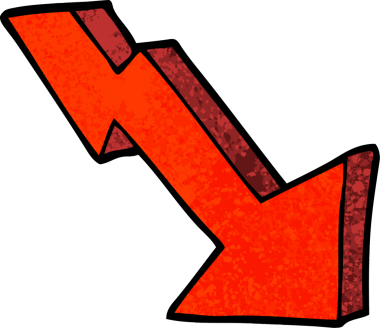 grunge desenli çizim karikatür iş kaybı oku bir insan tarafından çizildi