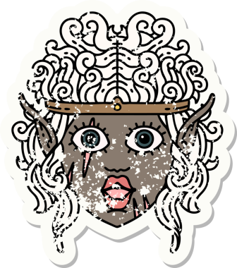 Retro Dövme Tarzı Bir insan tarafından çizilmiş barbar karakter yüzü